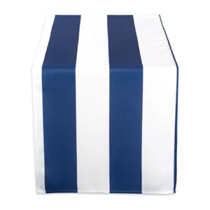 Design Imports Cabana Stripe Outdoor Table Runner 14" x 108"