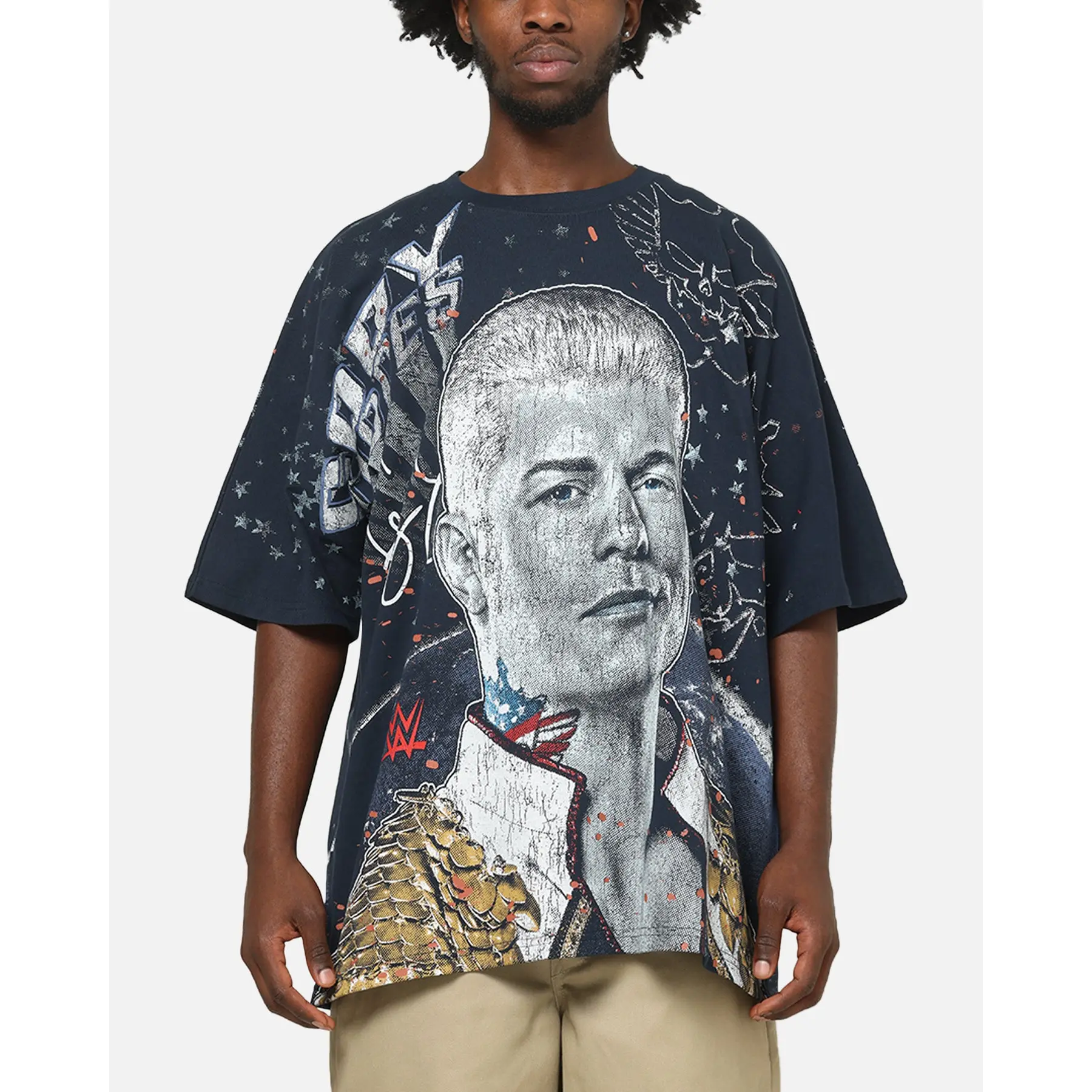73Studio X WWE Cody Rhodes All Over Print T-Shirt Navy