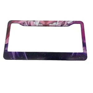 Super Saiyan Anime Aluminum Car License Plate Frame