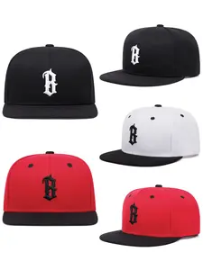 2025 New Personalized Fashion Baseball Hat B Gothic Letter Embroidered Hip Hop Hat Outdoor Leisure Sports Sunshade Hat Daily Life Commuter Decorative Hat Street Trend Creative Skateboard Hat Suitable for Men and Women Flat Edge Hat Fitted Snapback Hats