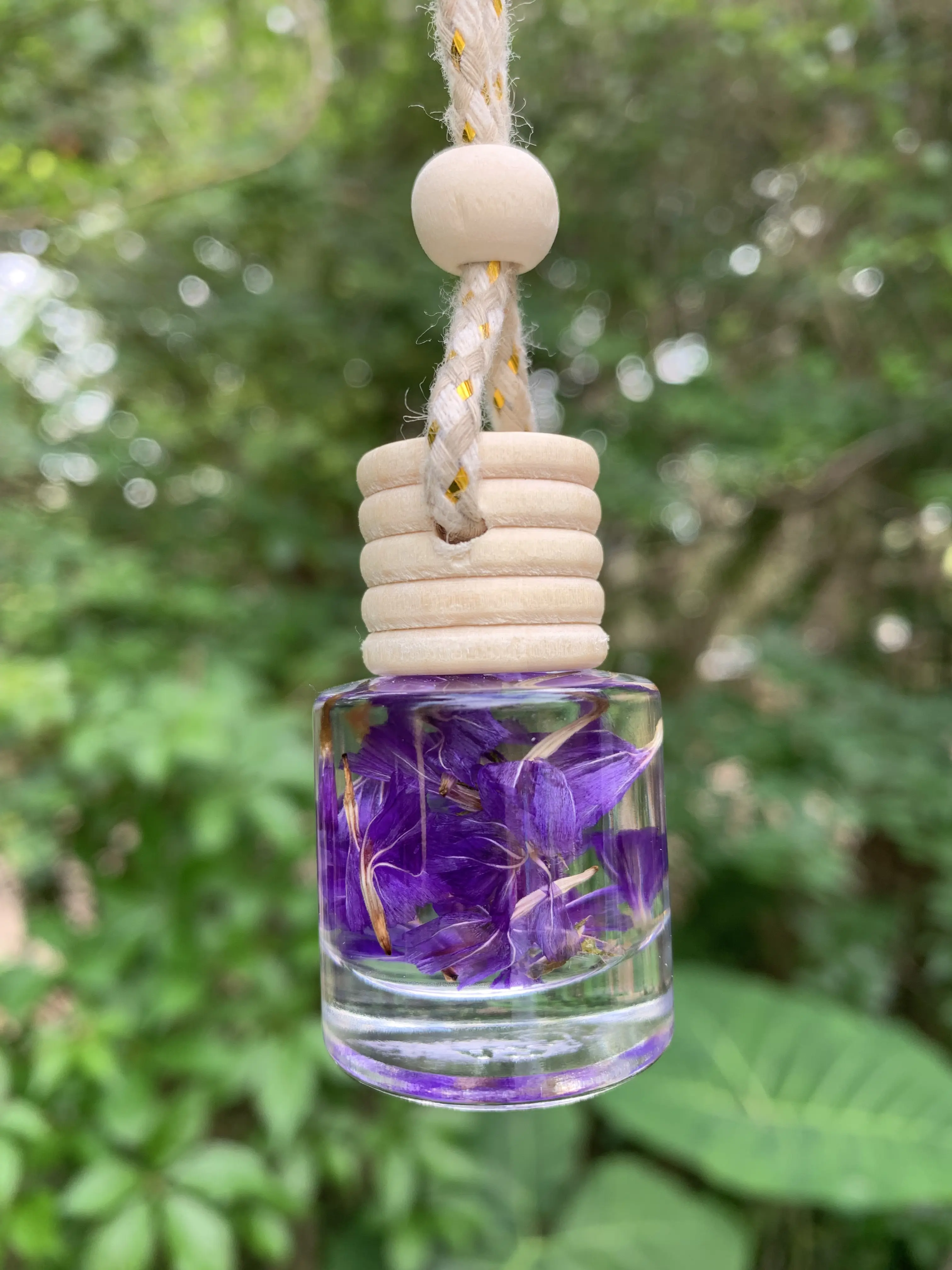 Purple Flowers Circular/Diamond Jar