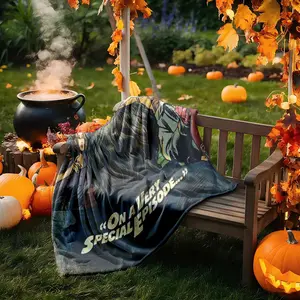 1 piece Mysterious Visitor Appears: WandaVision Special Episode themed flannel blanket - Modern-style all-season flannel blanket, suitable for sofas and beds, super soft and comfortable, digital print design, 100% polyester material, machine