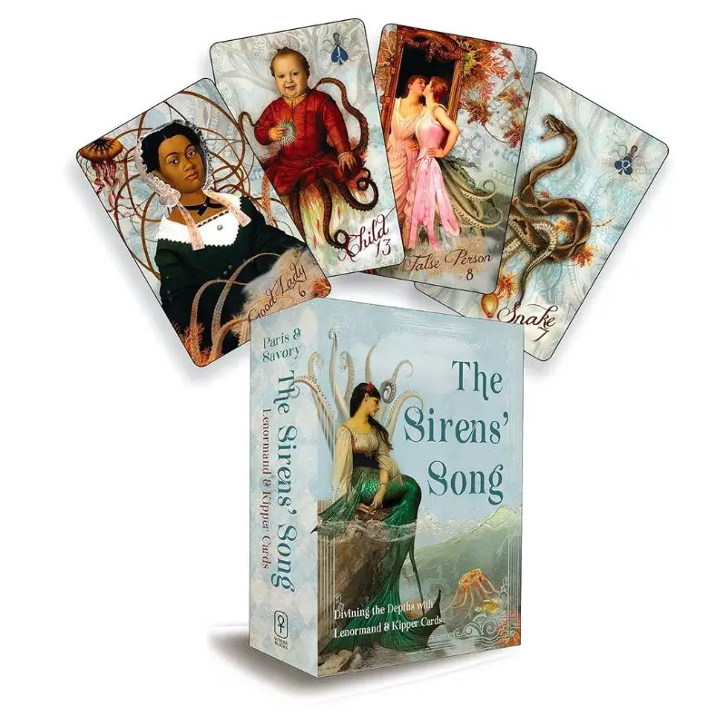 The Sirens Song Lenormand Oracle Deck with Comprehensive Companion Book, Customizable Design for Clarifying Personal Life and Supporting Distinct Reading Styles