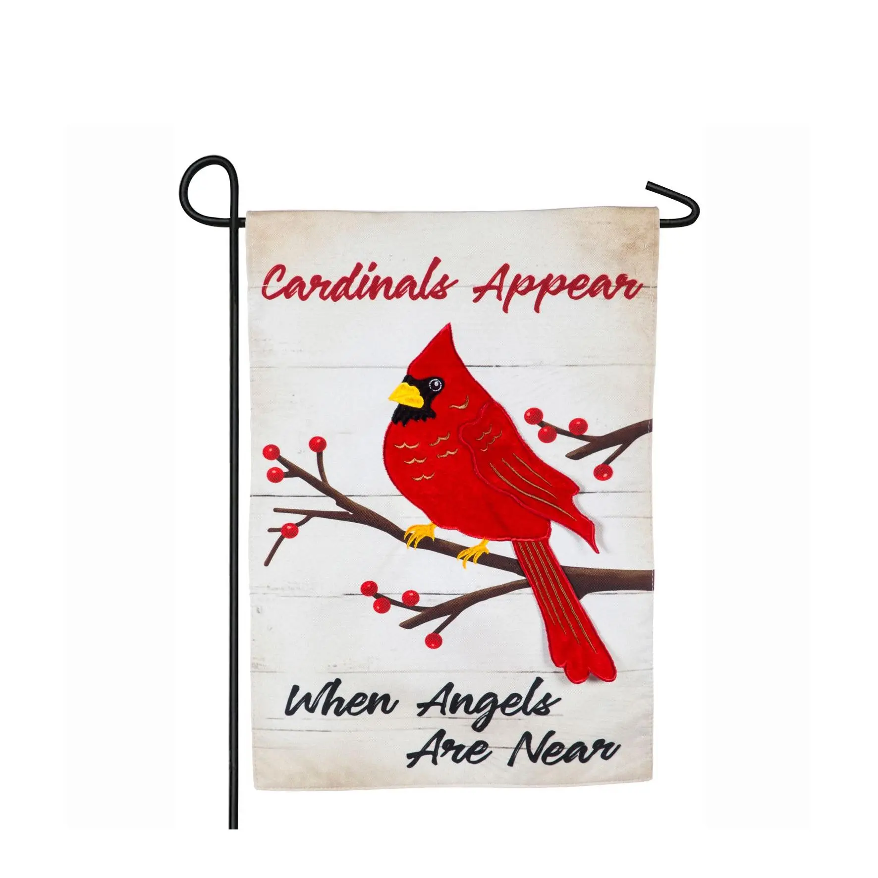 Evergreen When Angels Are Near GardenLinen Flag Evergreen When Angels Are Near GardenLinen Flag