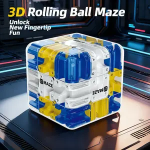 3D Ball Maze Cube Puzzle - Easter Gift, Valentine's Day Kids Exchange Gift, Educational Logic Cube for Kids, Parent-Child Battle Game, Stress Relief Toy for Logical Thinking Training