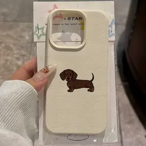 1pc Sausage Dog UV Print Phone Case, Fits iPhone 17 16 15 14 13 12 11 Pro Max Plus, Tpu Protection, Fashion Trendy Gift