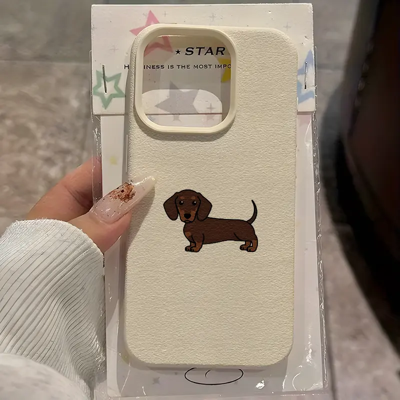 1pc Sausage Dog UV Print Mobile Accessory Phone Cover Casing, Multi-Model Protective Cellphone Cover for iPhone Series 17/16/15/14/13/12/11 Pro Max Plus, TPU Protection, Fashionable Gift, One-Piece