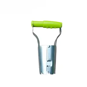 1PC Stainless Steel Seeder Excavator Horticultural Wood Handle Hole Drilling Seedling Transplanting Flower Planting Planter