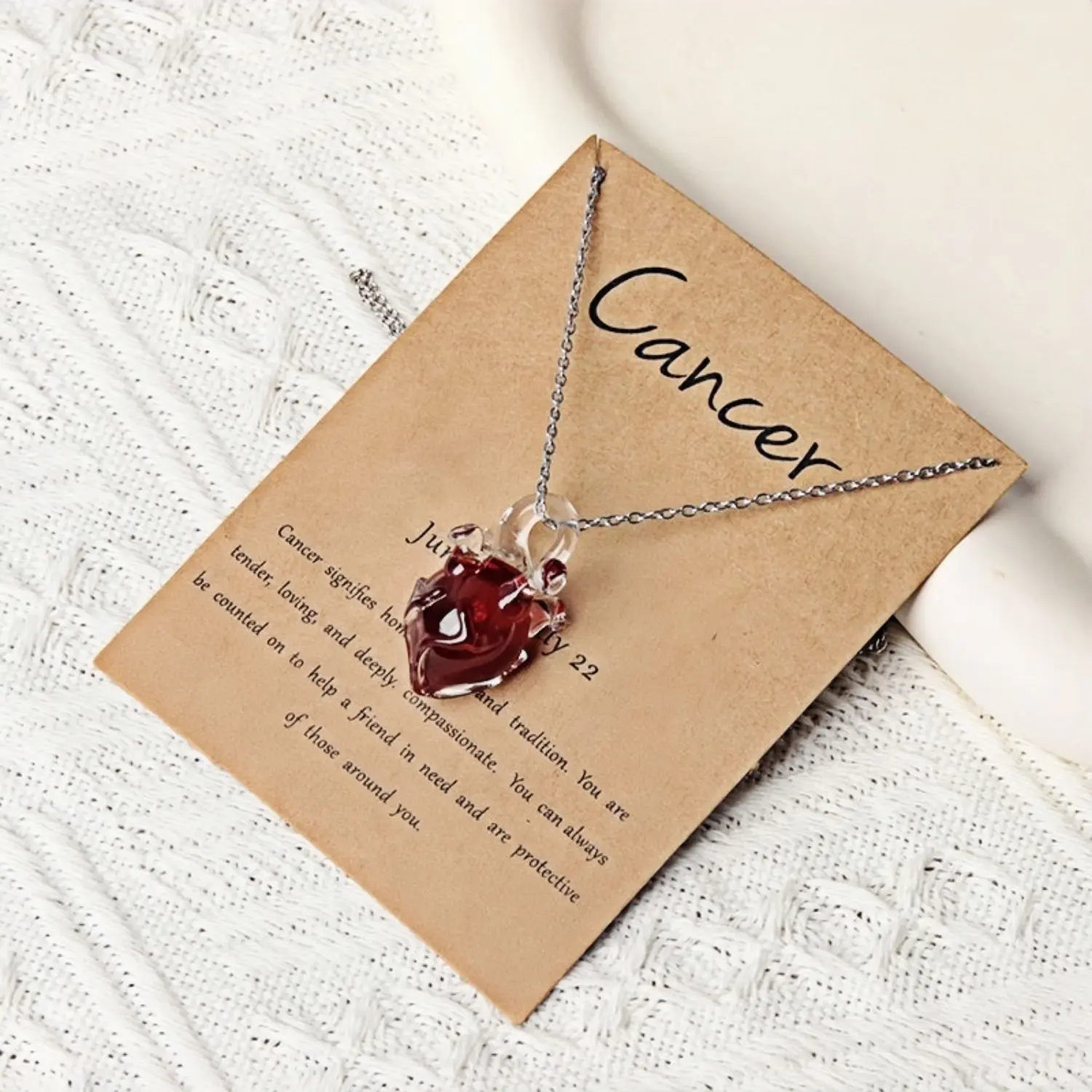 Love Heart Pendant Necklace for Women in 925 Sterling Silver, Handmade Glass with Crystal, Hypoallergenic Adjustable Chain, Meaningful Gift, Love Heart Necklace, Handmade Craft, Crystal Necklaces