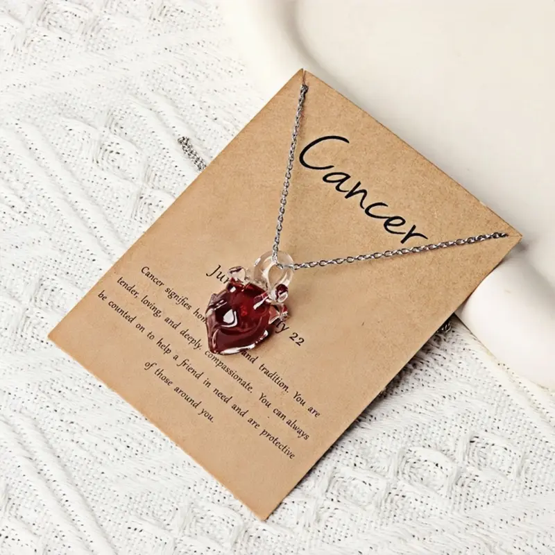 Women's 925 Sterling Silver Love Heart Pendant Necklace - Sentimental Gorgeous Accessories for Women, Handmade Glass & Crystal Accents, Artisan Craftsmanship, Hypoallergenic 45cm (18") Adjustable Chain, 4.4g Daily Elegance Gift