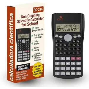 Fraction Calculator for School - SC-216 Scientific Calculator by , with 4 Functions, SAT-Ready, 2-Line Display with Trigonometry, Algebra & Statistics, Non-Graphing Calculator