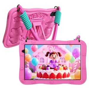 10.1-Inch Kids Tablet with Carrying Strap, Silicone Protective Case, Tablet Cover, Early Learning Device, Perfect Gift for Children