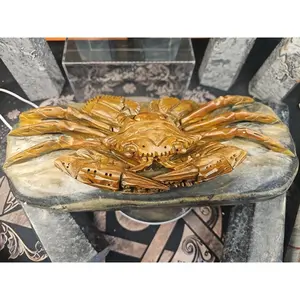 9.44lb Hand-Carved Crystal Mao Gong Shi Crab Skull Specimen, Natural Rare Healing Tool for Collecting & Crystal Collectors, Unique Stone Carving Collectible