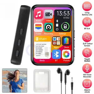 2026 New Bluetooth 5.4 Touch Screen MP3 Player HiFi Lossless Music Play Built-in Speaker 32GB Support Recording E-Book