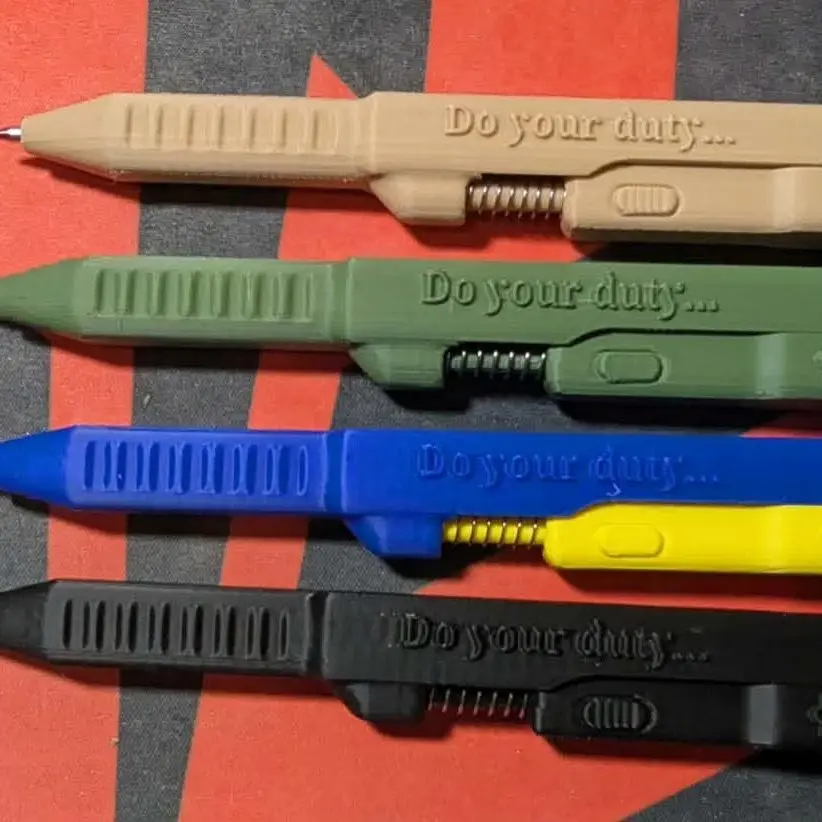 Customizable G2 Slide Action Tactical Pens - Pilot G2, Personalized Design, Ideal for First Responders, Military, and Outdoor Enthusiasts