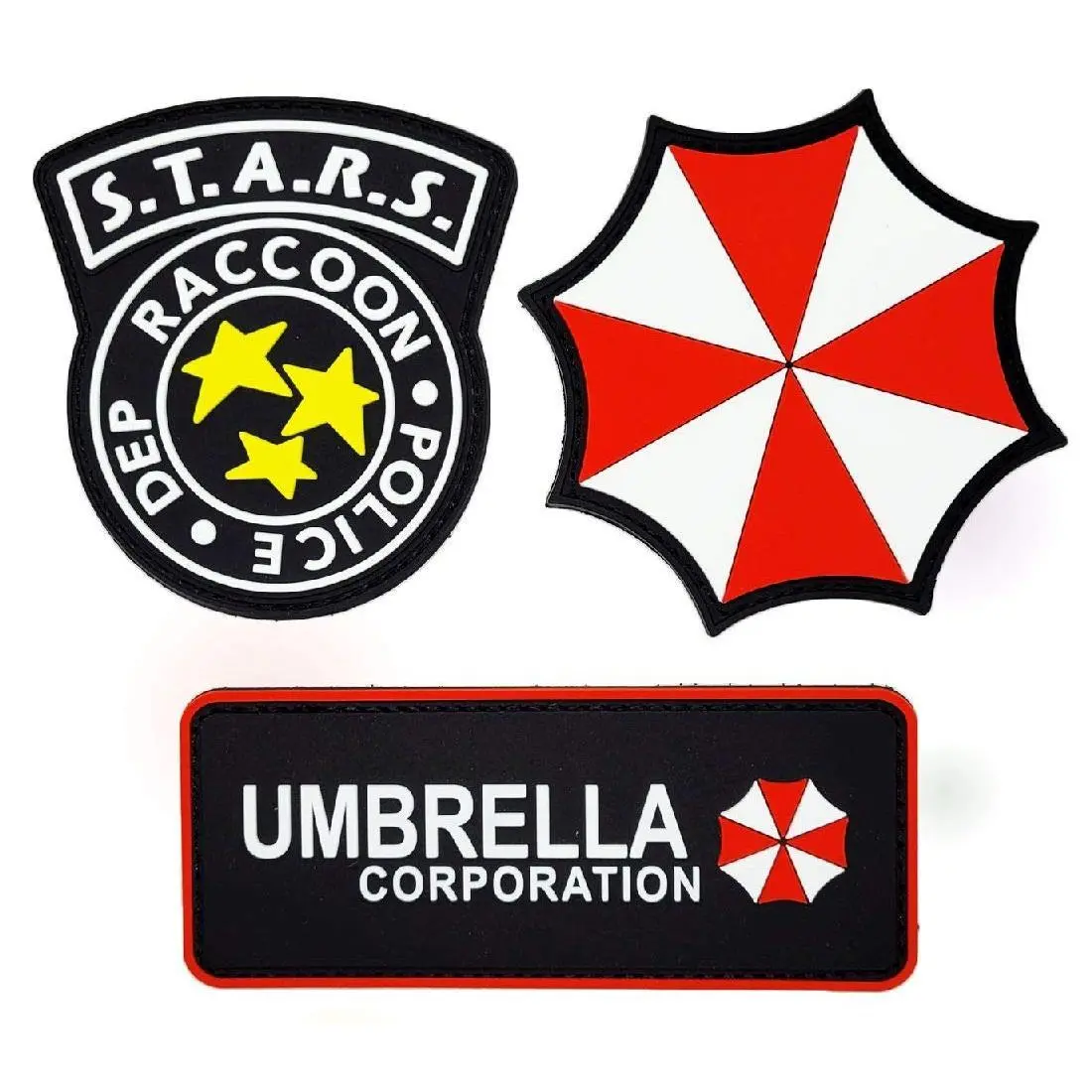 Miltacusa Umbrella Stars RaconPolice Patch [3PC Bundle- PVC Rubber -Hook Fastener]
