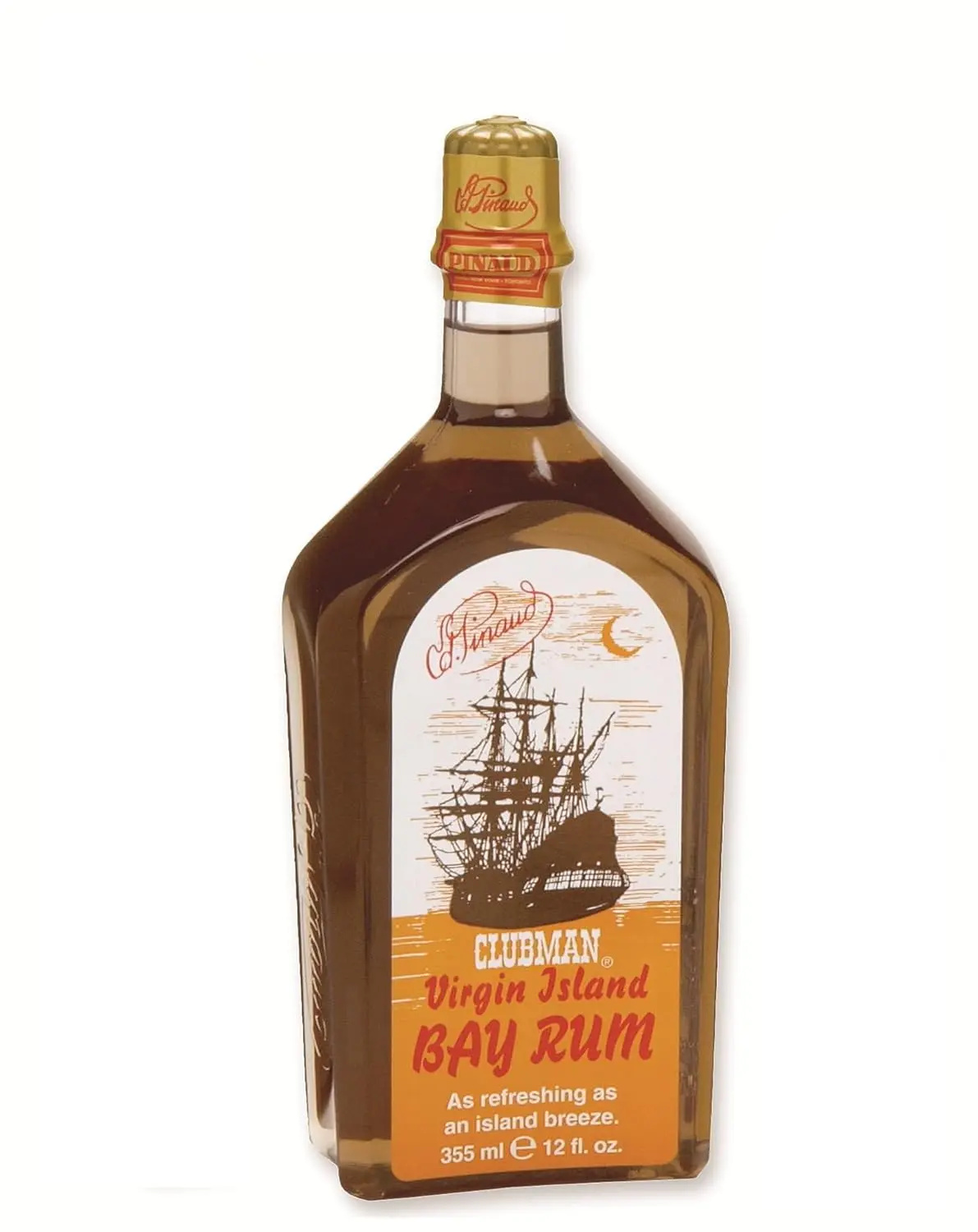 Clubman Pinaud Virgin Island Bay Rum Aftershave Cologne - 12 fl oz Single Item Alcohol-Based Lotion for Men's Sensitive Skin, Fresh, Hydrating, Soothing, Moisturizing, Classic Masculine Fragrance, Cruelty-Free Bottle