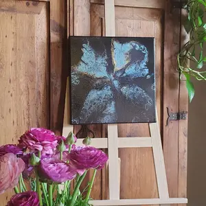 12x12 Abstract Canvas Painting by Cote Design Studio