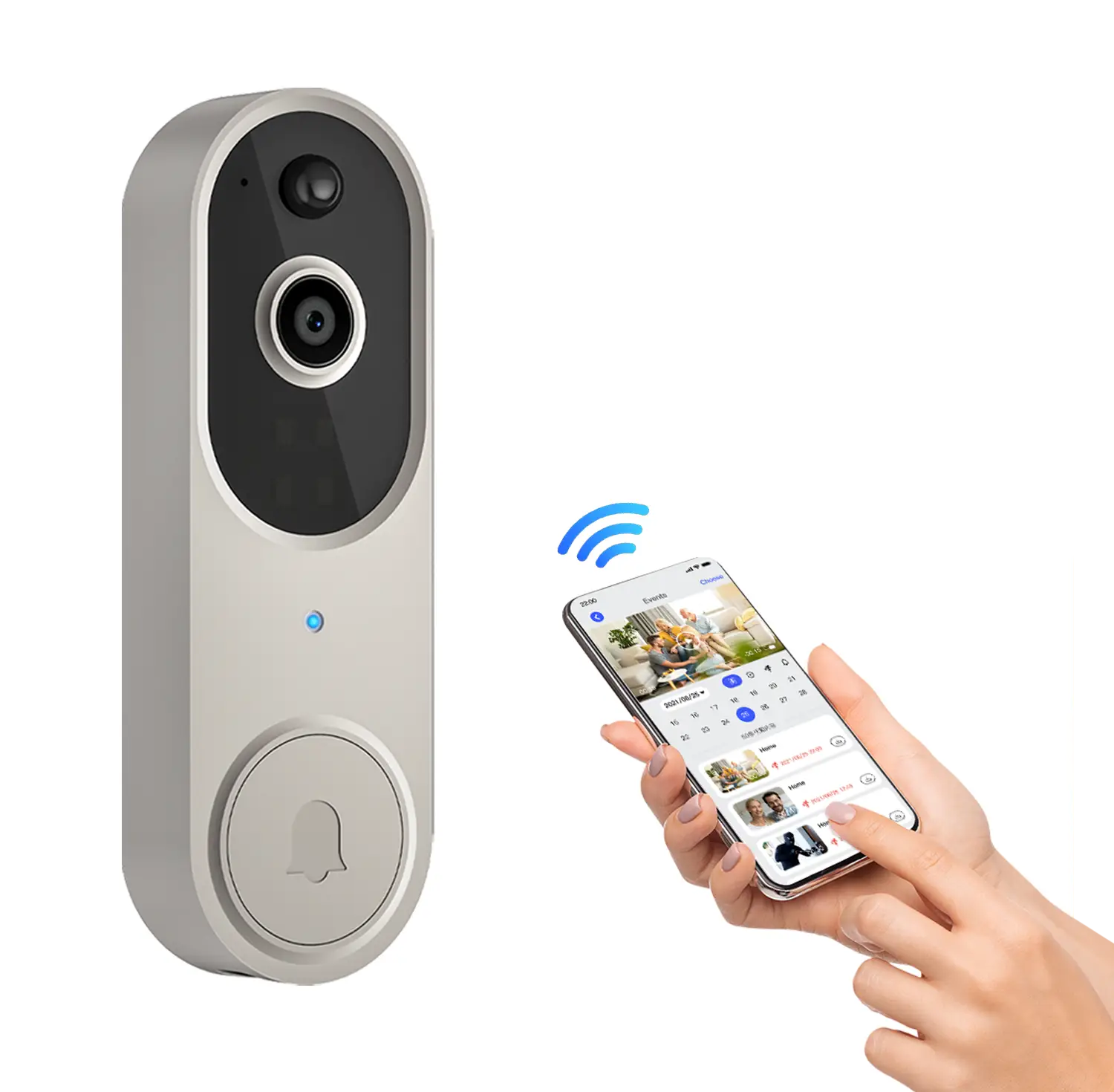 Wireless Video Doorbell Camera, Smart Security Doorbell Camera, 1080P, AI Human Detection , Night Vision, Instant Alert, Two Way Audio, 2.4G WiFi Only