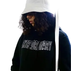 Extraordinary Embroidered Hoodie with embroidery white thread representing logo