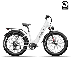 Kingbull Discover 2.0 Premium Off-Road & City Electric Bike, 750W All-Terrain E-Bike, Torque Sensor, 60-Mile Range, Aluminum Frame, 26×4" Fat Tires, Shimano 7-Speed