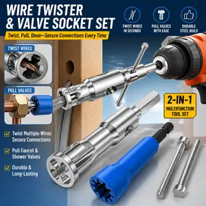 Wire Stripping & Twisting Tool for Drill – Fast Electric Wire Stripper and Twister, Socket Nut Twist Tool with 1/4" Chuck, Cable Twisting Tool for Electricians – Summer Sale, Mid Year Sale, Deals for You, Restock