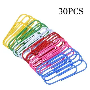 30 Large Colorful Giant Coated Paper Clips, 100mm Super Big Paper Clips for Office and School Document Organization