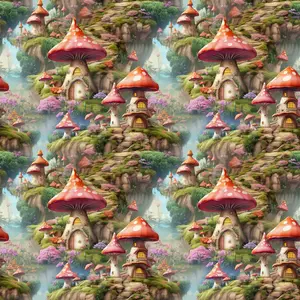 Fairy Houses Pattern 5 Quilting Cotton Fabric