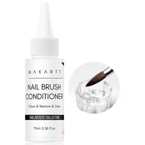 Makartt Nail Art Brushes Conditioner Cleaner, Cleaner & Restorer & Care Brush Bristles, Acrylic Brush Cleaner Gel Used for Solid Gel Polish/Nail Art Liner/Builder Gel Manicure Brush - 70ml/2.36 fl. oz Cleansing Cleanser Nail Care Nail Polish