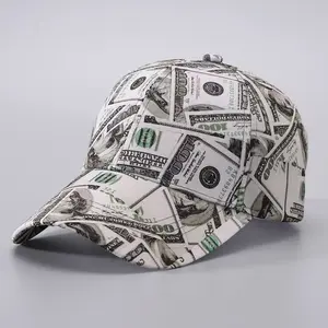 Unisex Funk Money Print Baseball Cap - 100% Polyester, Lightweight, Adjustable Snapback, Baseball Style, Colorful Streetwear, Curved Brim, Graphic Text Headgear for Music Festivals, Baseball Style Hats, Colorful Streetwear Hats