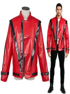 Men's Michael Sequin Jacket Stage Performance Retro Pop Music Coat Male Cosplay Performer Outfit Party Show Outerwear