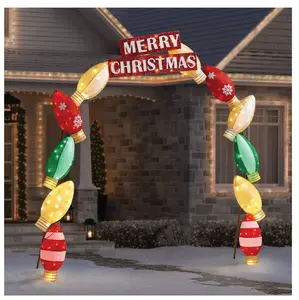 Member's Mark 8' Pre-Lit Stacked Ornament Arch