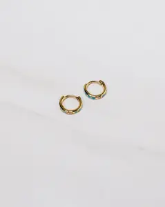 Gold & Turquoise Huggies