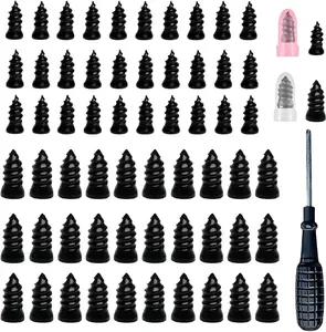 60PCS Tire Repair Rubber Nails Kit .Tire Repair Screws Kit with Box and Screwdriver, Self Screw in Tire Repair Plugs for Car, Motorcycle, Truck, Tractor Tire Puncture Repair