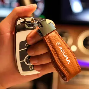 Premium Real Sheepskin Keychain, Minimalist Leather Key Charm, Key Accessories, for Car Keys & House Keys, Acura Cdx Tlx Mdx Rdx Tsx