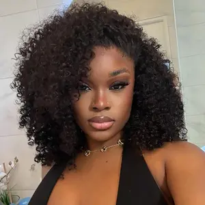 [NEW] AliPearl Wig 200% Density Side Part Afro Kinky Curly Short Bob 5x5 Lace Closure Wig Ready To Go Glueless Wigs Pre Cut Pre Plucked Human Hair