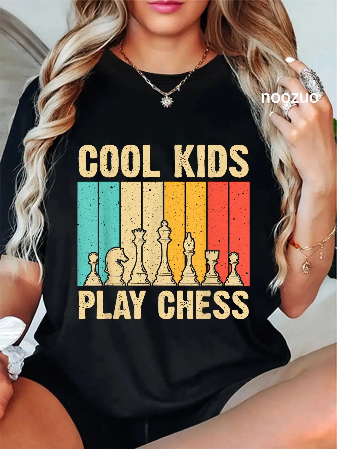 100% Cotton Unisex Cool Chess Lover Art For Boys Men Novelty Chess Player T-Shirt