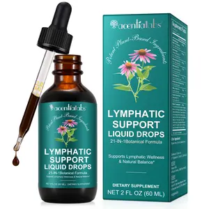 Lymphatic Drainage Drops – 21-in-1 Healthcare Dietary Supplement for Women & Men, Organic Lymph System Support with Echinacea, Dandelion, Burdock Root, Elderberry, Calendula, Cleavers, Bromelain & Turmeric, 2 FL.OZ, summervibes,
