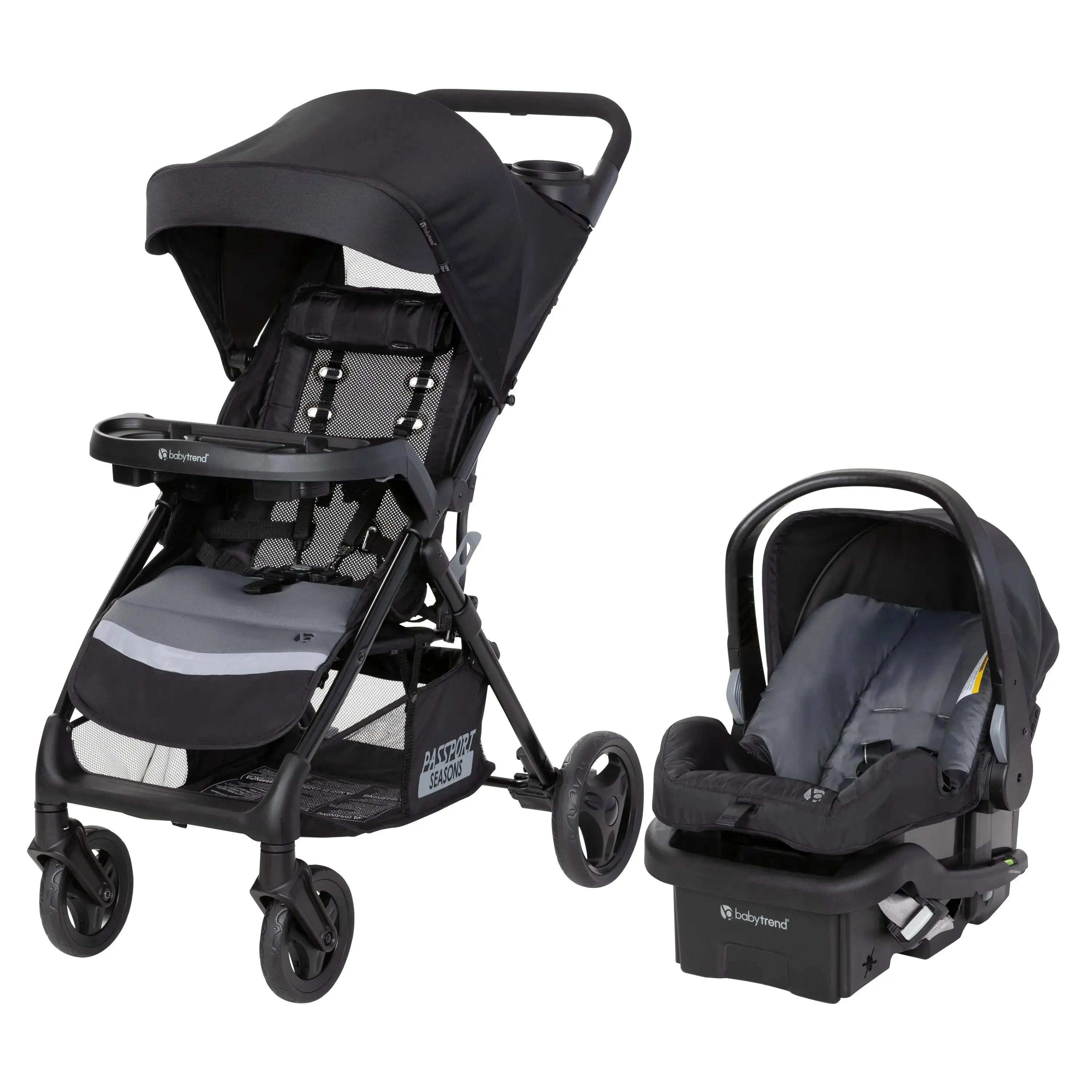 Baby Trend® Passport® Seasons Stroller Travel System w/ EZ-Lift™ Infant Car Seat, Comfort Cabin & Large Basket Baby Trend® Passport® Seasons Stroller Travel System w/ EZ-Lift™ Infant Car Seat, Comfort Cabin & Large Basket