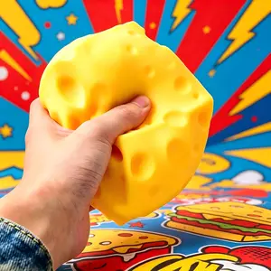 Cute Butter Squishy Toy - Soft Squeeze Bread Fidget, Anti-Anxiety Stress Relief Sensory Toy, Portable Decompression Plaything for Teens & Adults