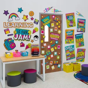 90s Themed Colorful Classroom Decorating Kit - 22 Pc.