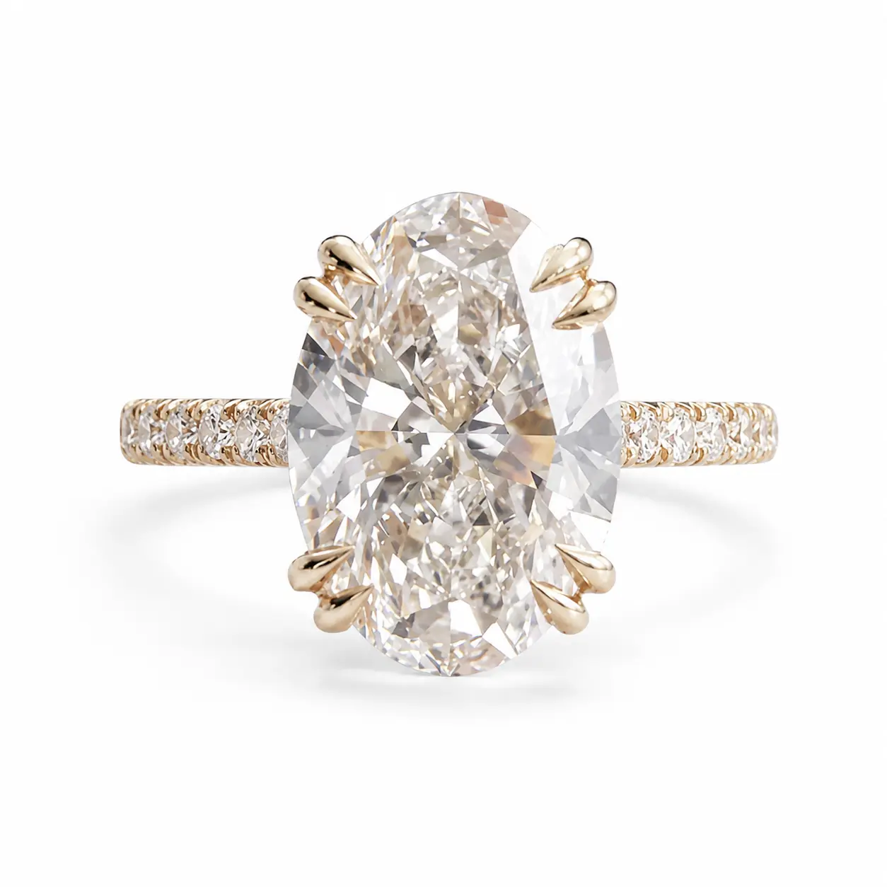 The Oval Pavé — Diamond Engagement Ring Lab Grown Bridal
