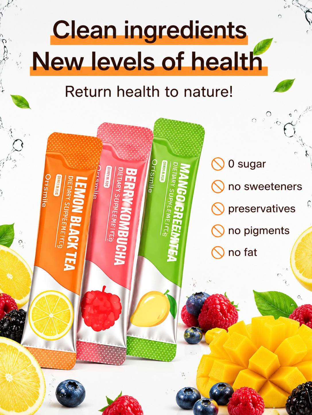【Onismile】【[flash sale Three flavors】Collagen Peptide Powder & Pre-Workout Energy Drink Trio – Lemon Black Tea for Glow, Berry Kombucha for Daily Refresh, Mango Green Tea for Focus & Metabolism, Hydrating Vitamins PDC 【Onismile】【[flash sale Three flavors】Collagen Peptide Powder & Pre-Workout Energy Drink Trio – Lemon Black Tea for Glow, Berry Kombucha for Daily Refresh, Mango Green Tea for Focus & Metabolism, Hydrating Vitamins PDC