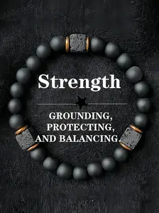 1PC Men's Beaded Bracelet, Punk Style Jewelry Gift, Unique Personality Accessory for All Occasions, Fashionable Minimalist Design, Stackable Bracelets