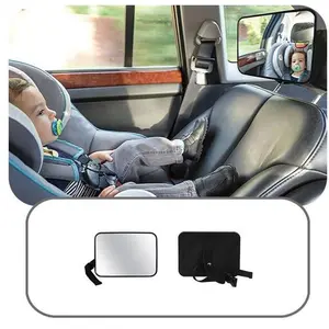 Universal Adjustable Car Rear Seat View Mirror Wide Safety Monitor Headrest Interior Rearview Mirror Car Accessories for Boys Girls Driving