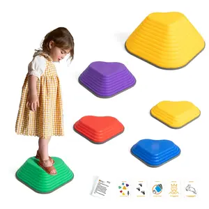 Stepping Stones for Kids, Set of 6pcs for Balance with Non-Slip Bottom  (6pcs-Heart)