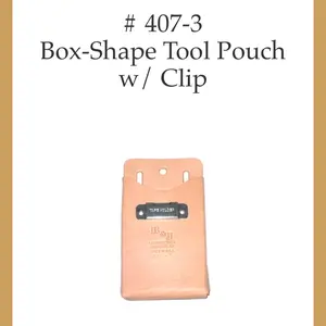 Boxed Shape Tool Pouch with Belt and Tape Clip on Front for Men and Women