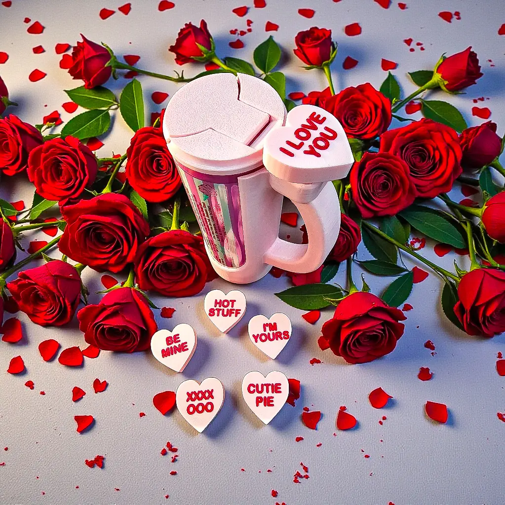 Heart Candy Click & Sip 12 oz. Slim Can Holder Heart Candy Click & Sip 12 oz. Slim Can Holder