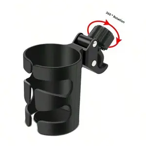 Universal Stroller Cup Holder, PP Material, Durable, 360° Rotatable, Fits Baby Strollers, Electric Bikes, Bicycle Bottle Holder