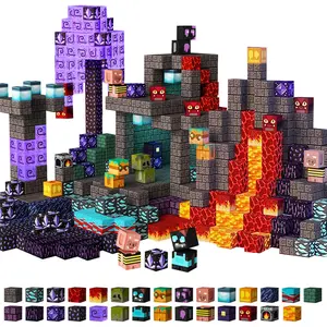 Magnetic Building Blocks Devil's Cave Is Suitable for Educational Magnetic Building Tiles Building Block Model Toy Sets for Teenagers Aged 3 and Above. Excellent Birthday Learning Gifts for Teenagers Stem Magnetic Blocks Creative Magnetic Blocks
